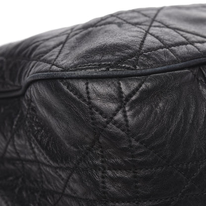 Christian Dior Lambskin Cannage Drawstring Bag Black 9 of 16
