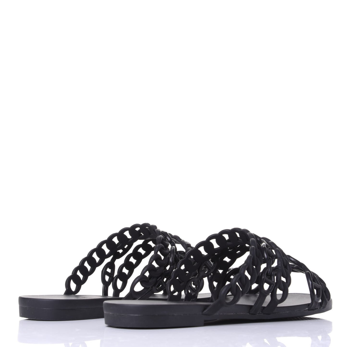 Rubber Chaine d'Ancre Nude Sandals 37 Black