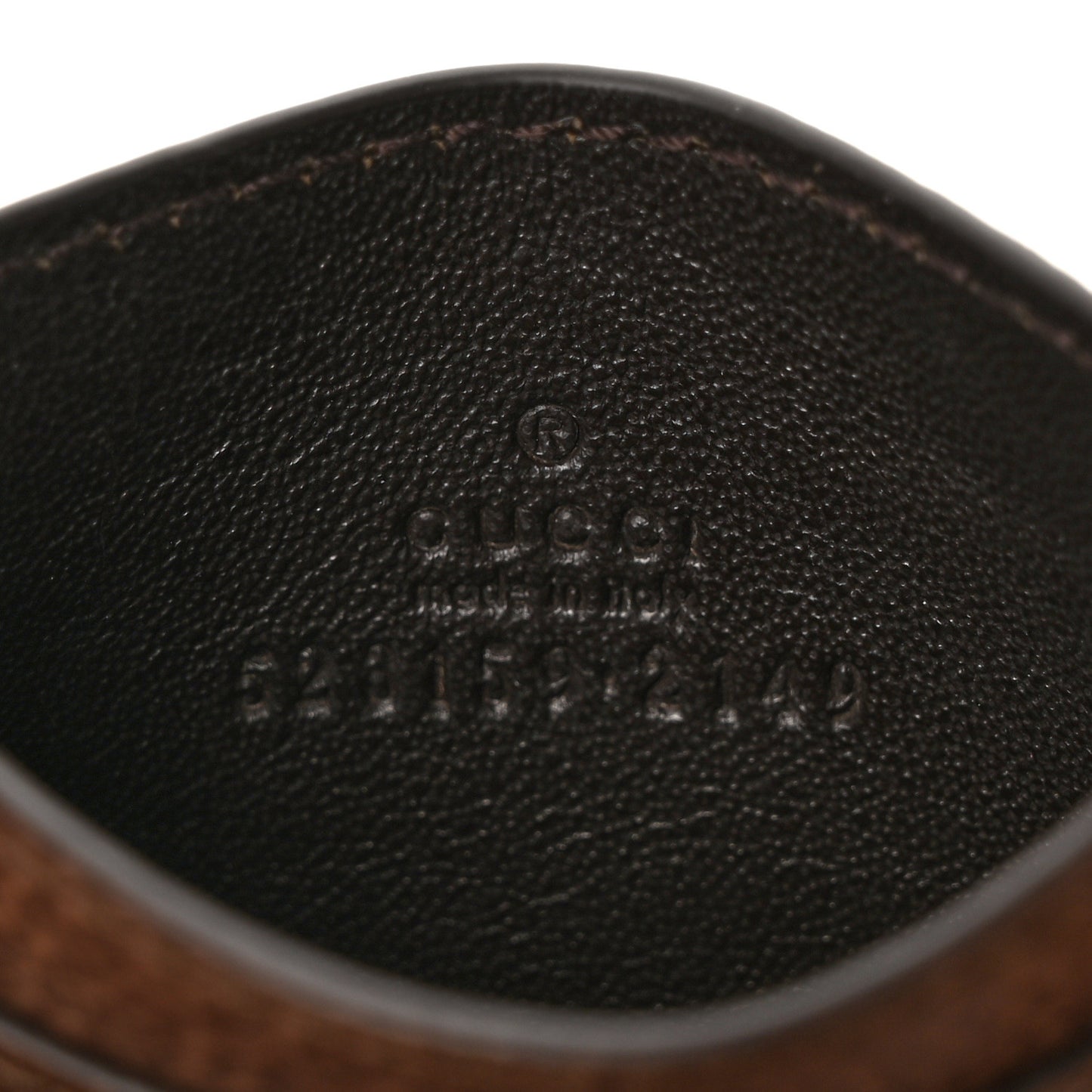 GG Supreme Monogram Ophidia Card Holder Brown