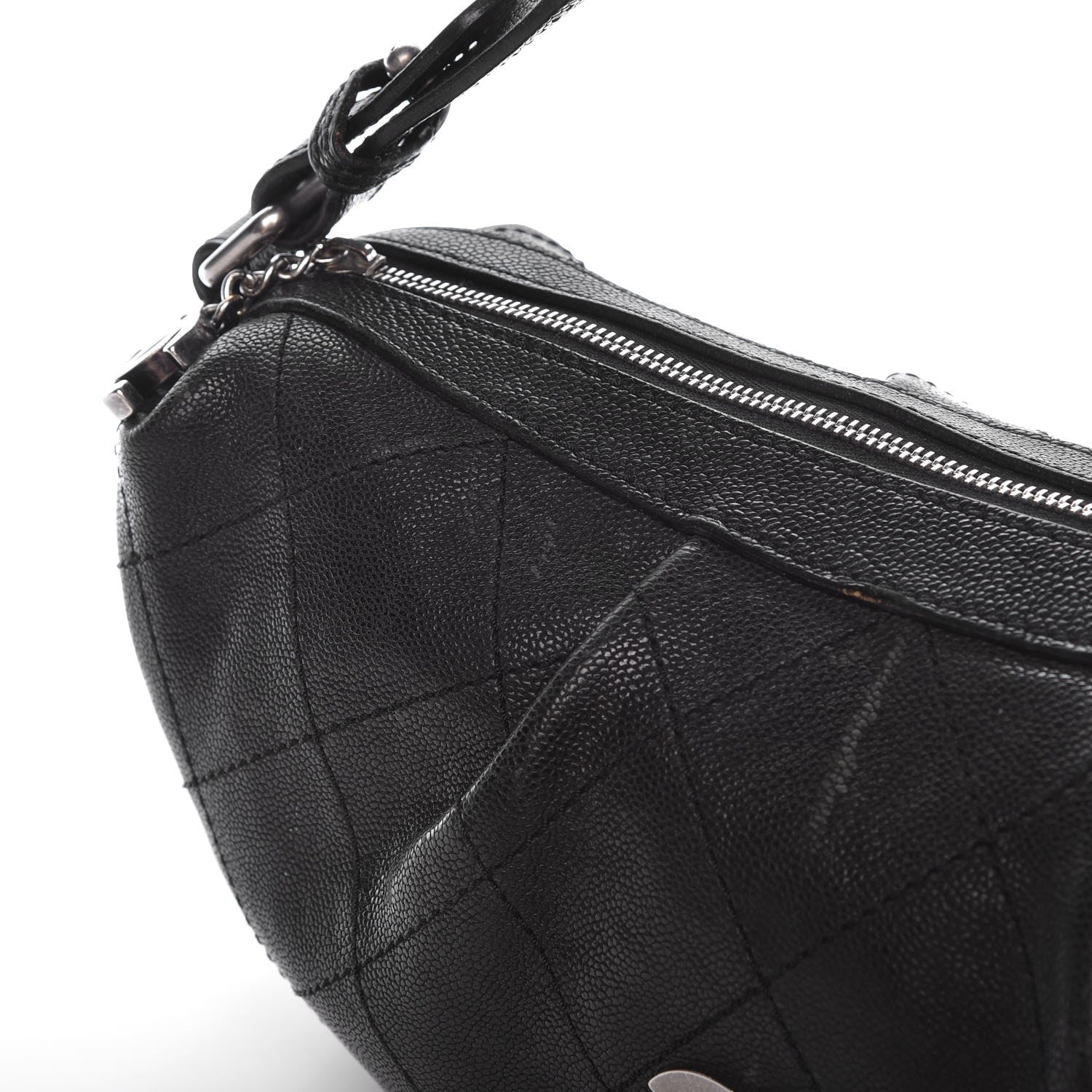 Chanel Caviar Stitched Outdoor Ligne Hobo Black 9 of 15