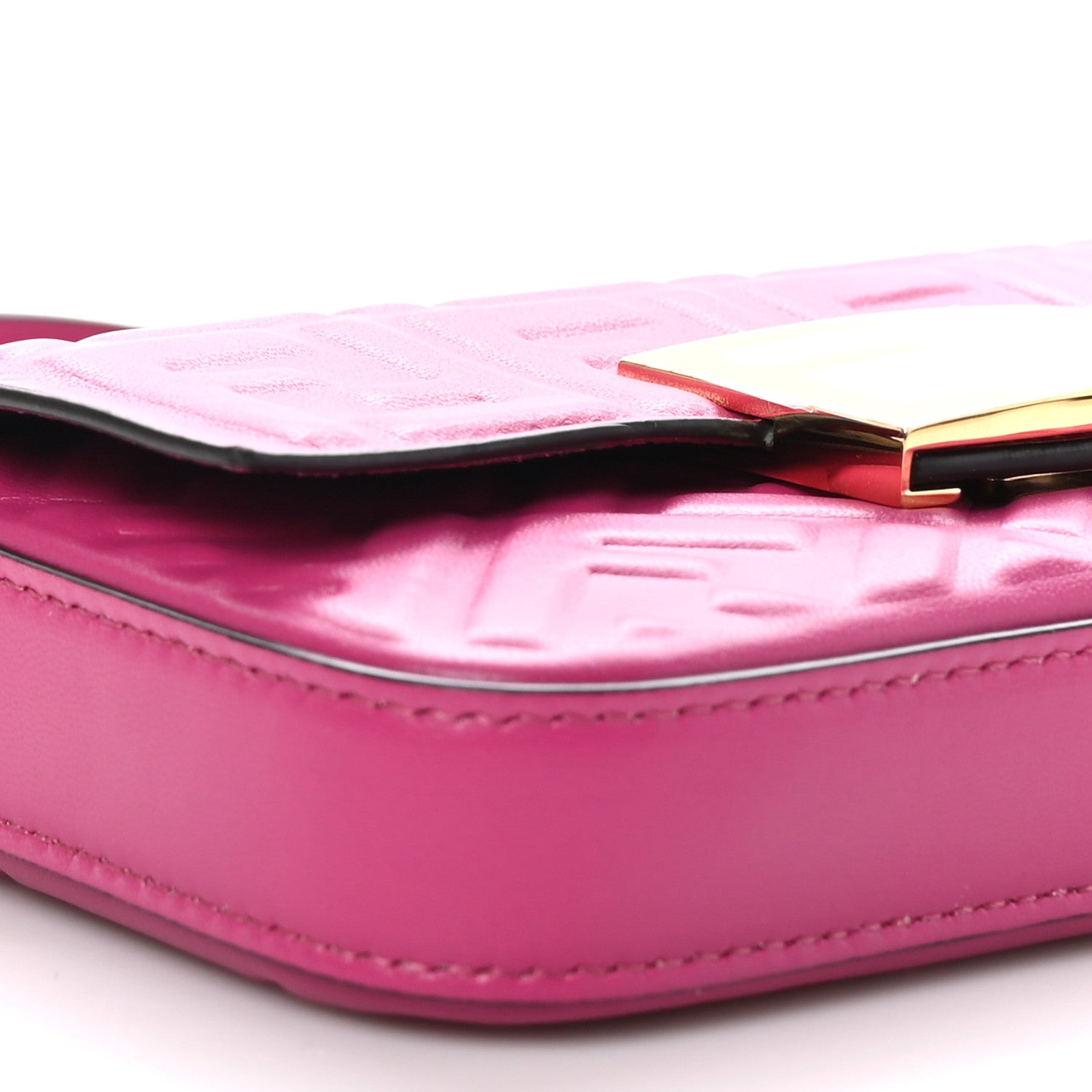 Fendi Nappa FF 1974 Embossed Phone Baguette Ciclamino Pilar 9 of 10
