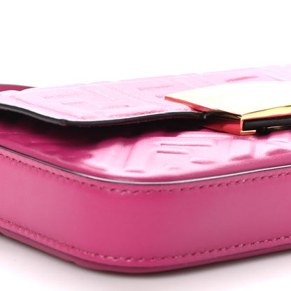 Fendi Nappa FF 1974 Embossed Phone Baguette Ciclamino Pilar 9 of 10