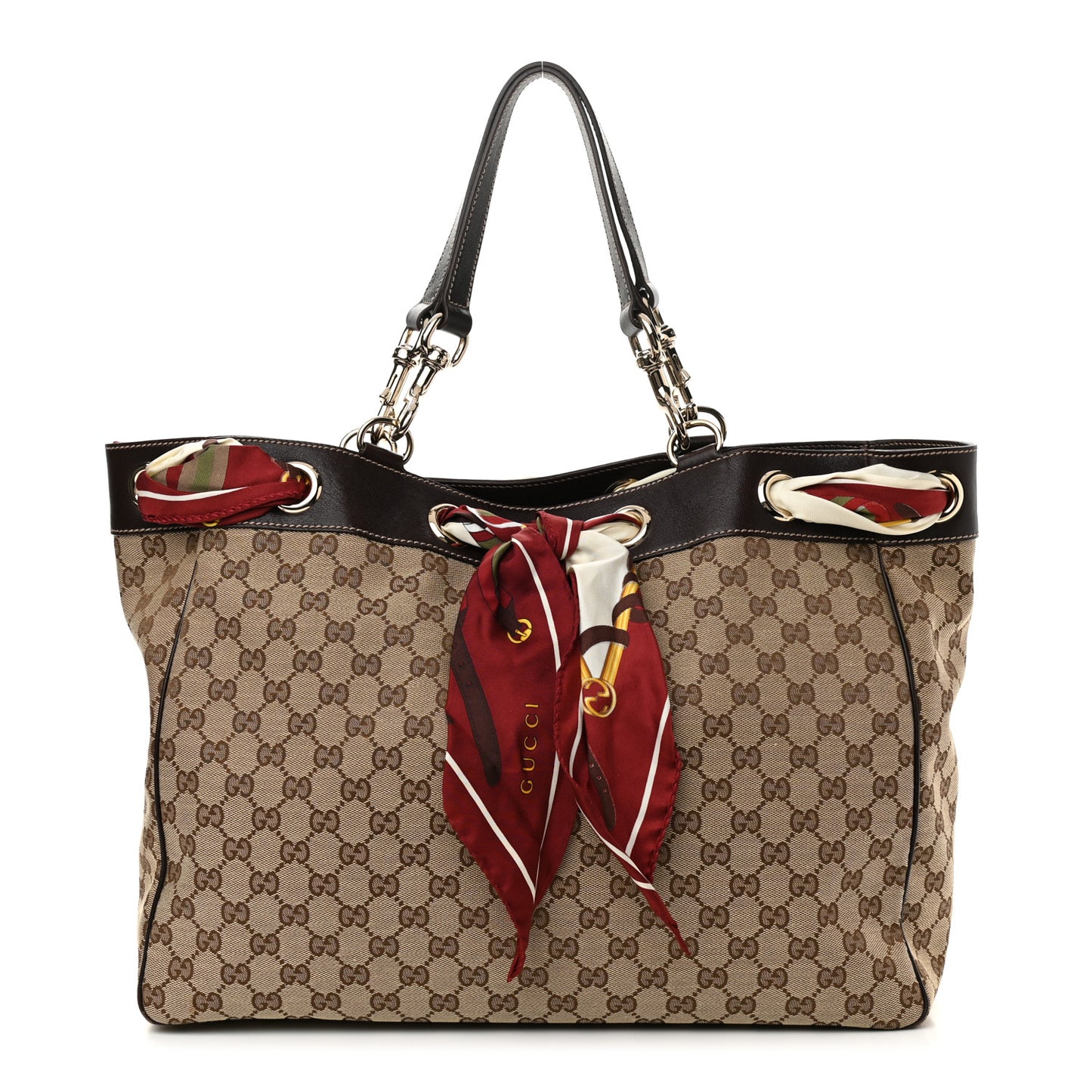 Monogram Large Positano Tote Brown