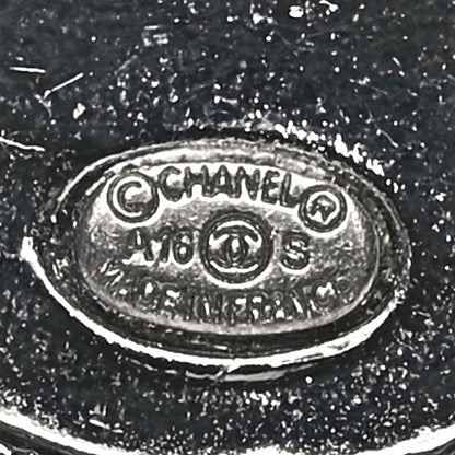 Chanel Ruthenium Crystal CC Round Earrings 4 of 4