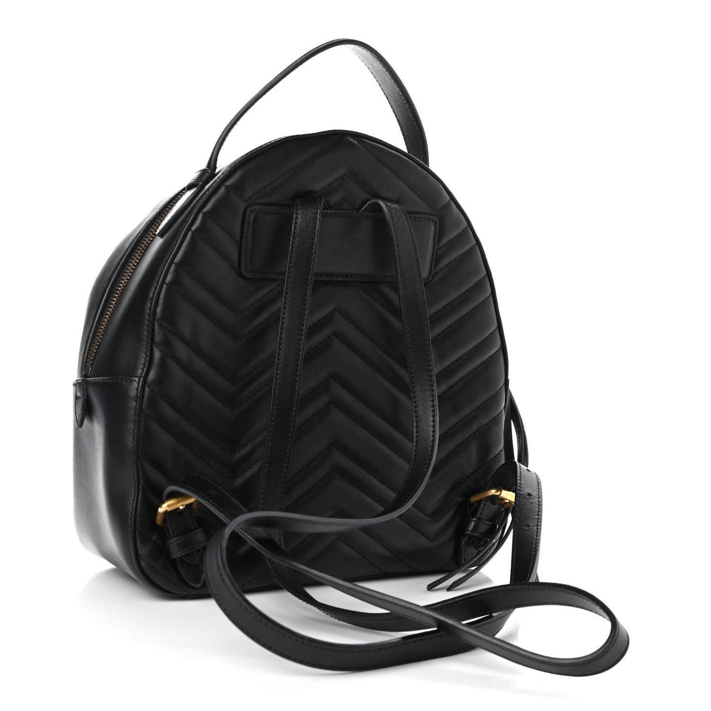 Calfskin Matelasse GG Marmont Backpack Black