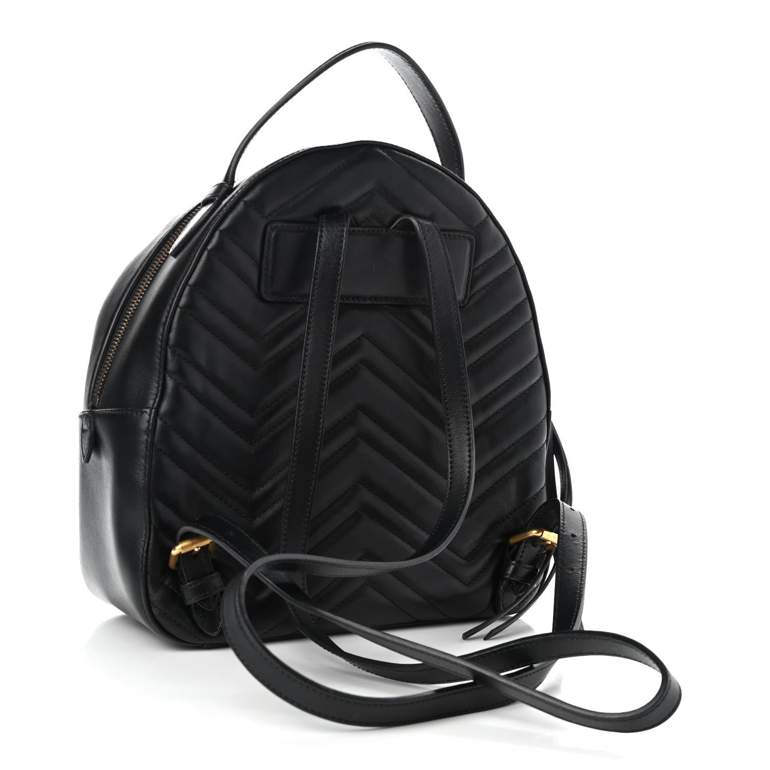 Gucci Calfskin Matelasse GG Marmont Backpack Black 3 of 12