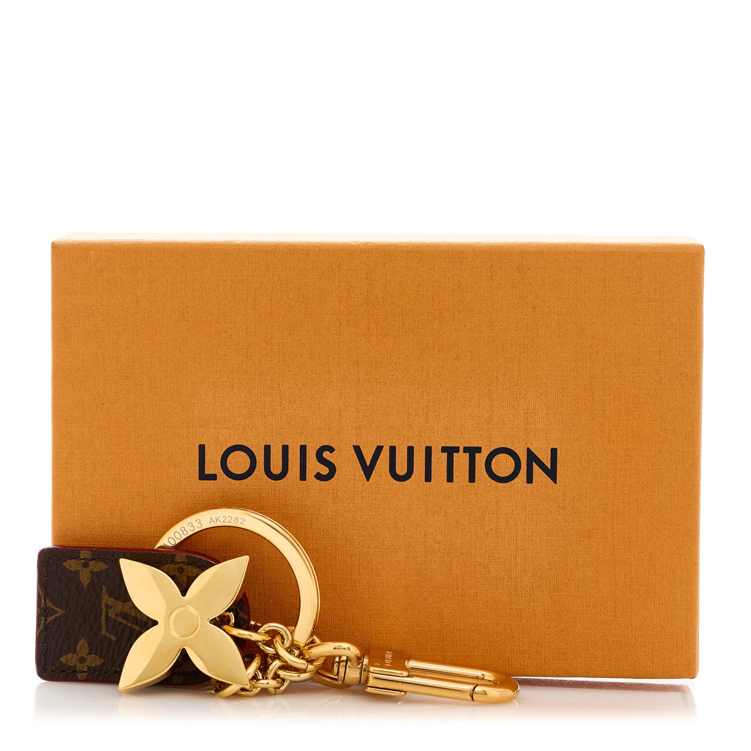 Louis Vuitton Monogram LV For You And Me Bag Charm Key Holder Gold 5 of 5