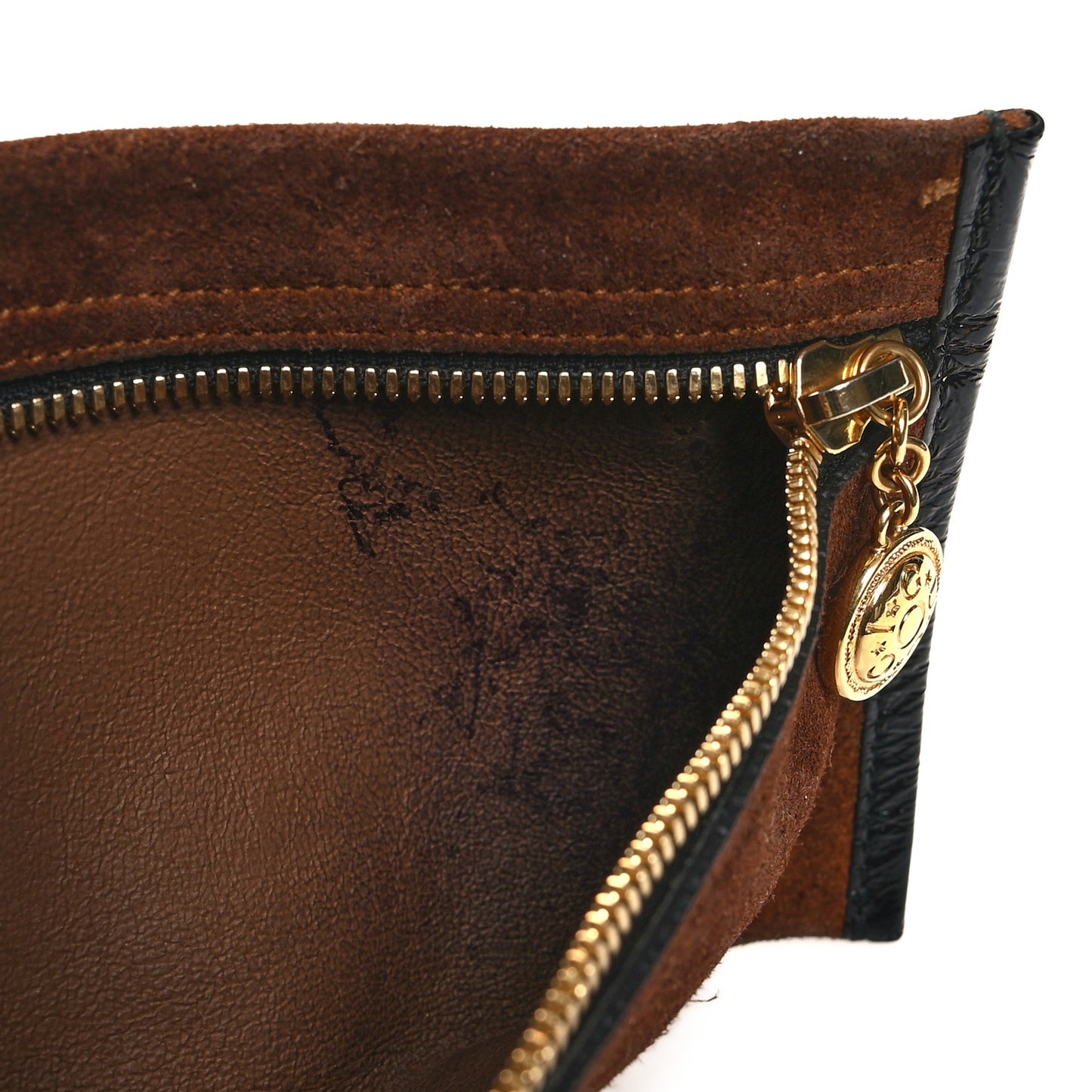 Suede Patent Maxi Rajah Chain Tote Nocciola Black