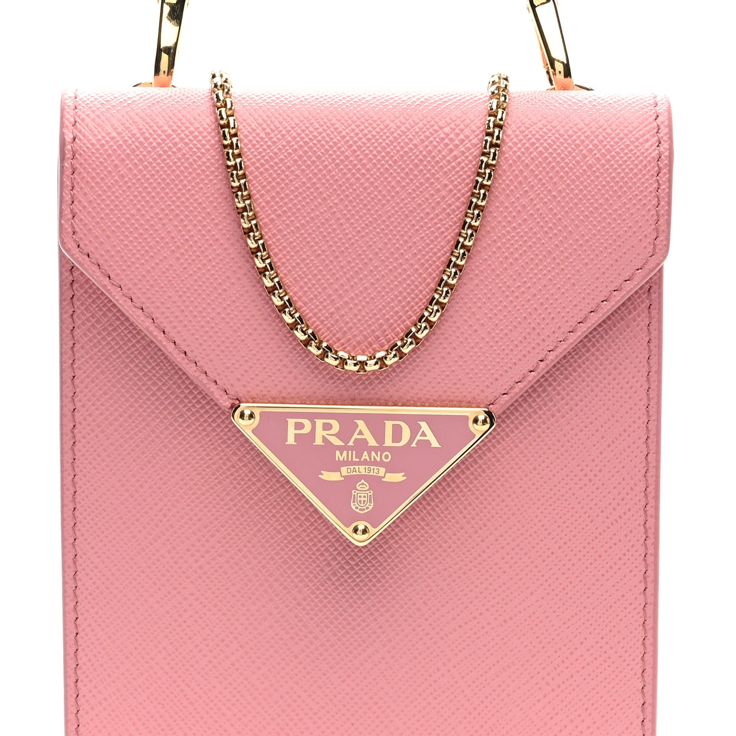 Saffiano Triangle Phone Case Crossbody Pouch Petalo
