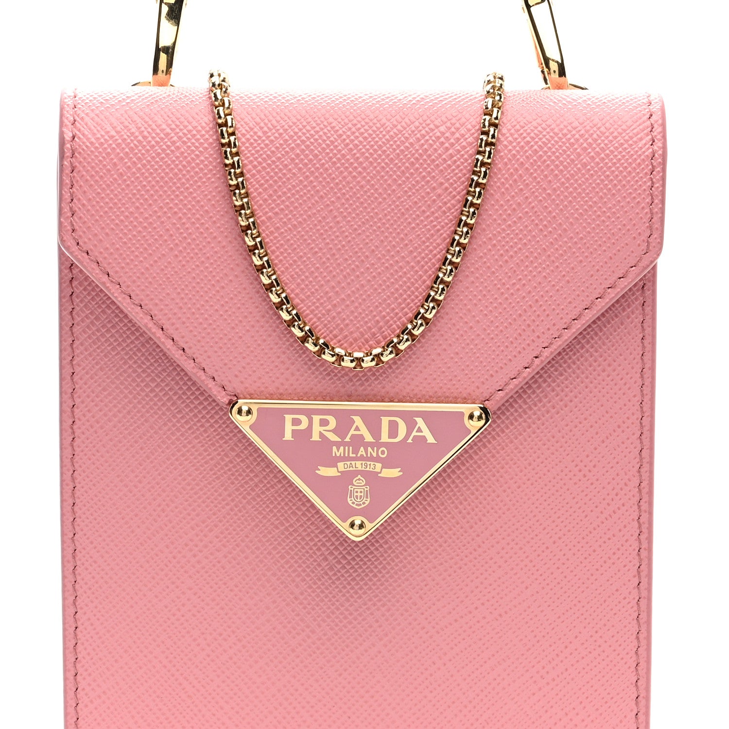 Prada Saffiano Triangle Phone Case Crossbody Pouch Petalo 8 of 10