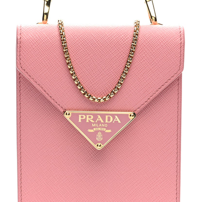 Prada Saffiano Triangle Phone Case Crossbody Pouch Petalo 8 of 10