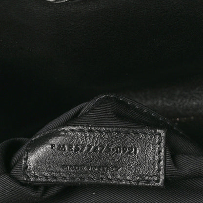 Saint Laurent Lambskin Quilted Monogram Monochrome Medium Loulou Puffer Chain Satchel Black 7 of 10