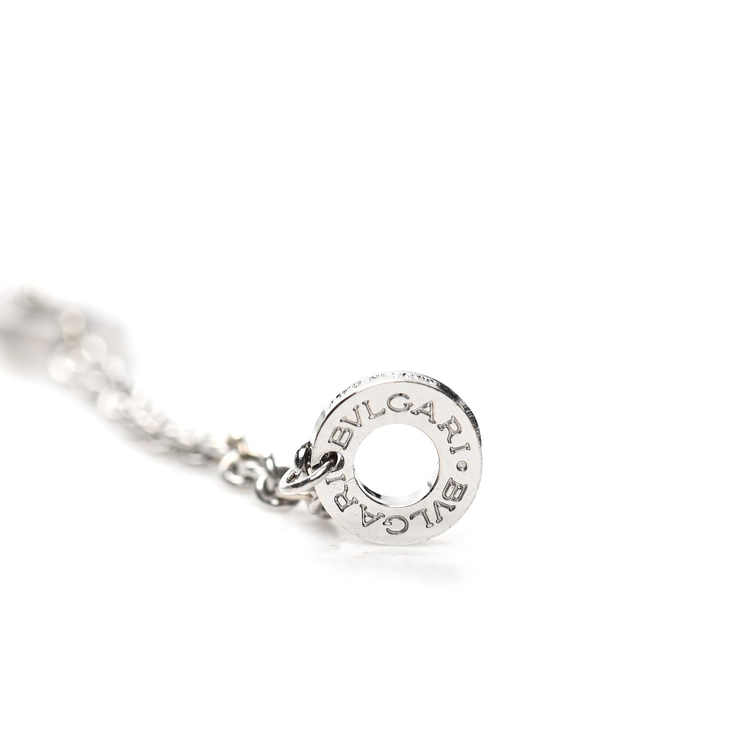 Bulgari 18K White Gold Diamond B.Zero1 Pendant Necklace 4 of 6
