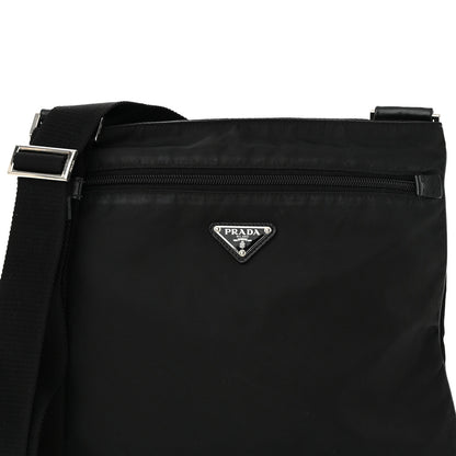 Prada Nylon Vela Flat Messenger Bag Black 7 of 10