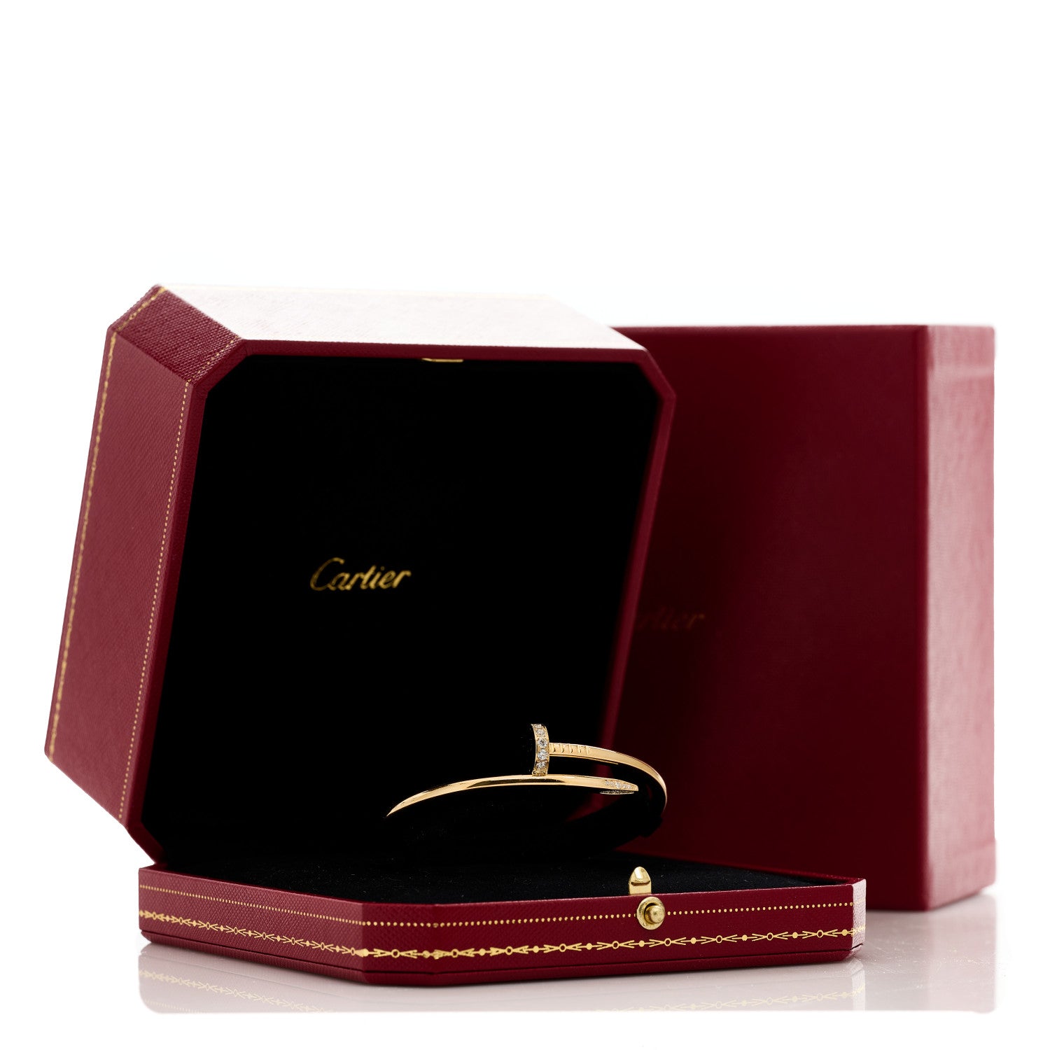 Cartier 18K Yellow Gold Diamond Juste Un Clou Bracelet 16 4 of 4