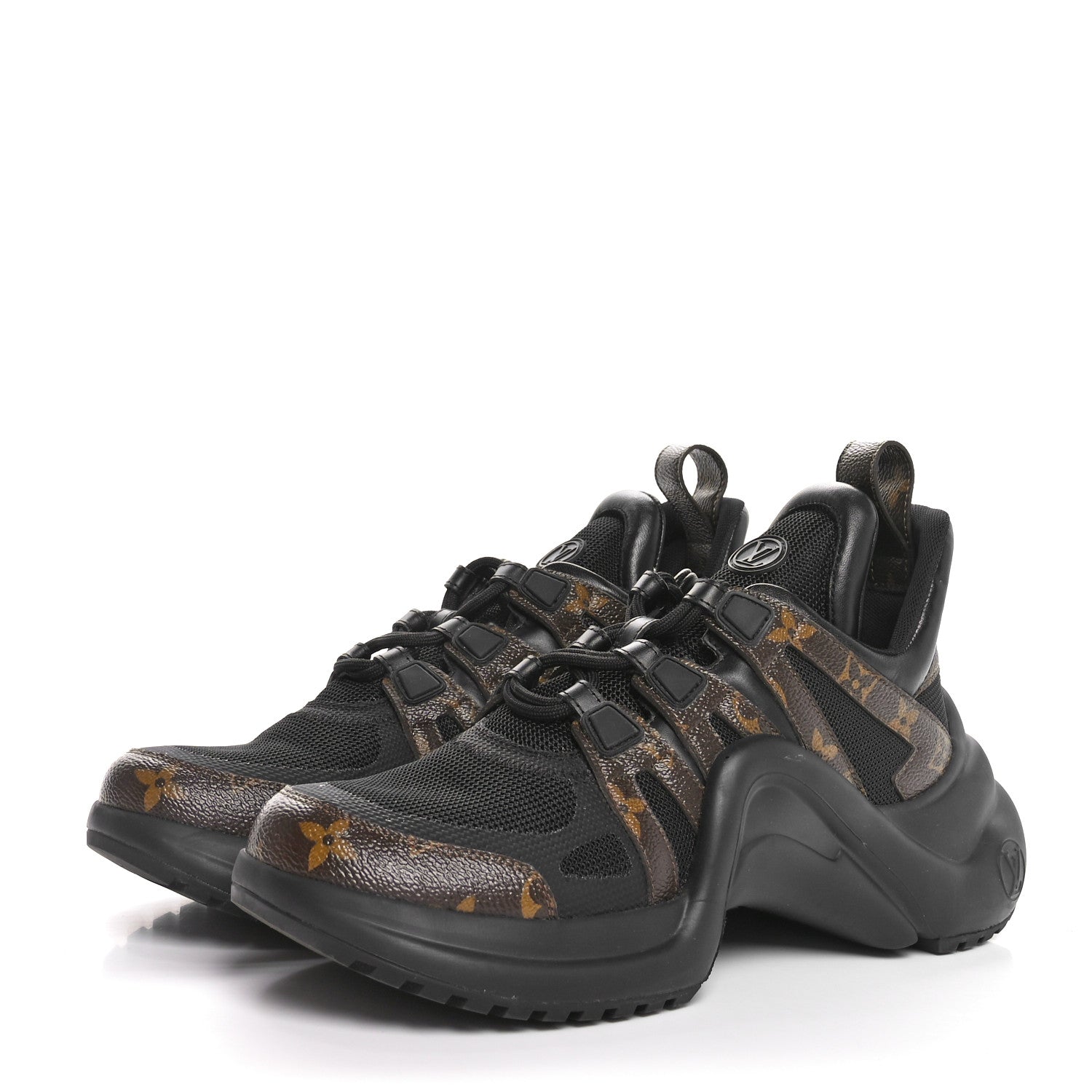 Louis Vuitton Calfskin Patent Monogram LV Archlight Sneakers 39.5 Black 4 of 9