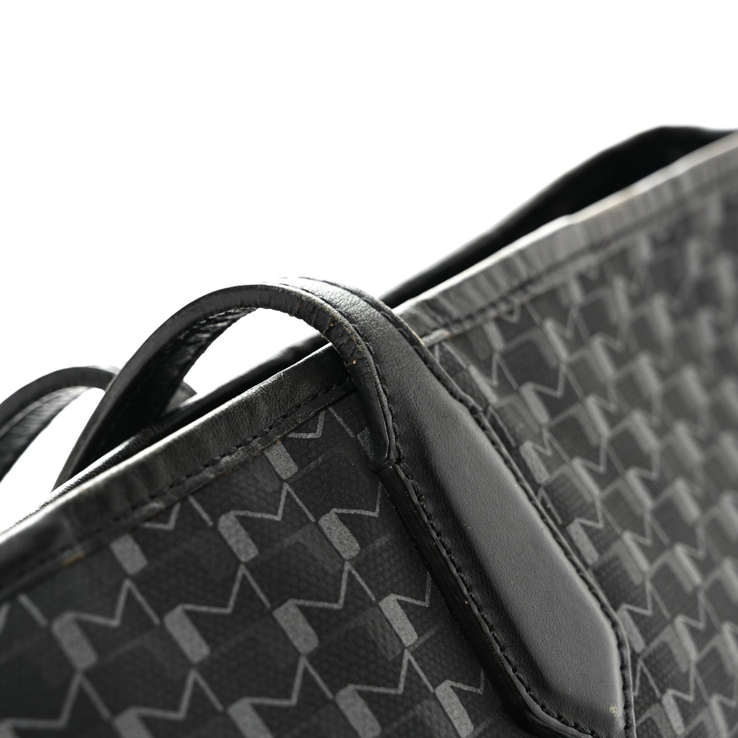 Calfskin Canvas 1920 M Monogram MM Tote  Black