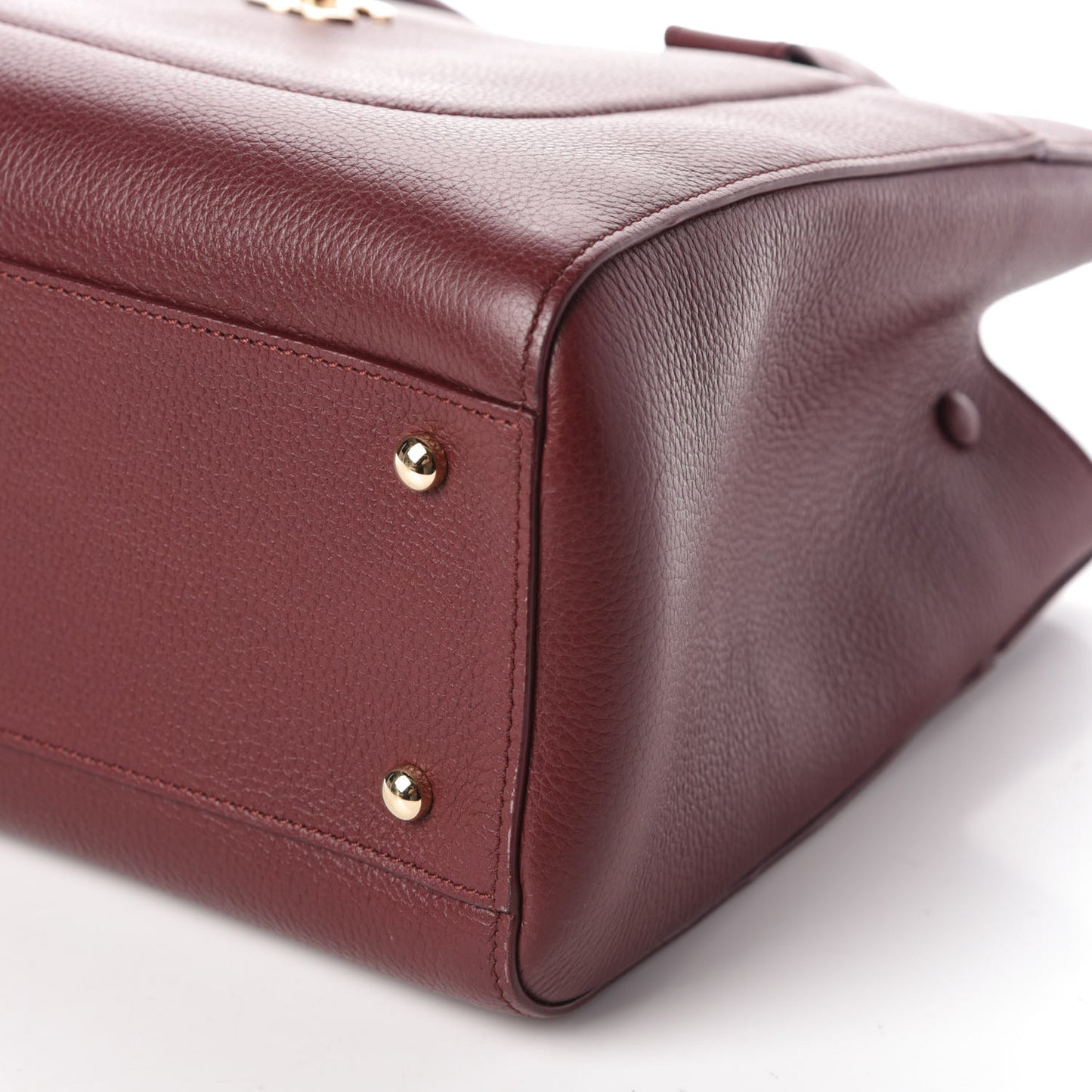 Grained Calfskin Small Neo Executive Shopper Tote Burgundy