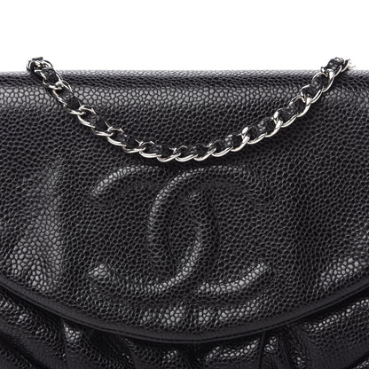 Chanel Caviar Half Moon Wallet On Chain WOC Black 10 of 10