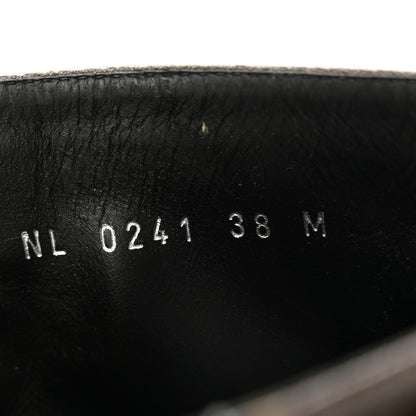 Louis Vuitton Calfskin Monogram Wonderland Flat Ranger Boots 38 Black 8 of 11