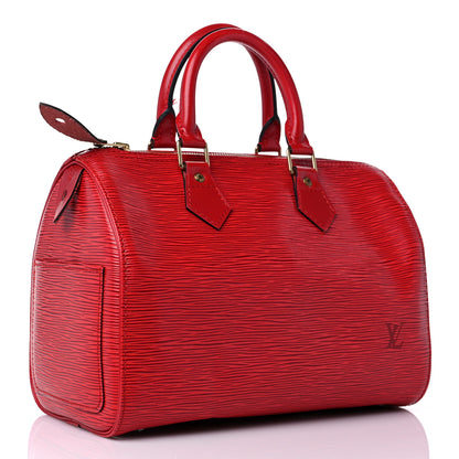 Louis Vuitton Epi Speedy 25 Castillan Red 3 of 13