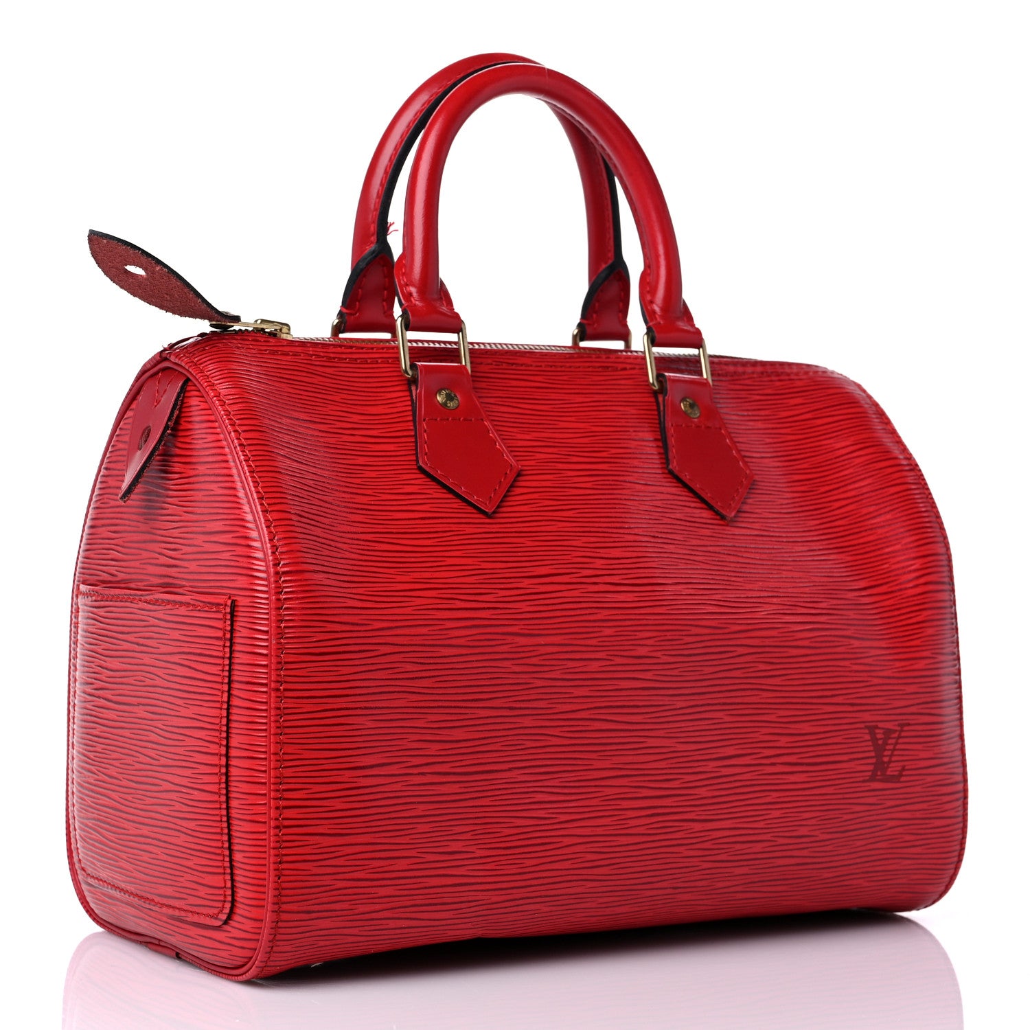 Louis Vuitton Epi Speedy 25 Castillan Red 3 of 13