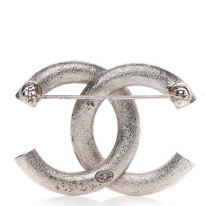 Chanel Baguette Crystal CC Brooch Silver 2 of 4