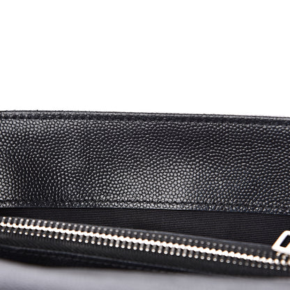 Saint Laurent Grain De Poudre Small West Hollywood Monogram Fold-Over Bag Black 8 of 14