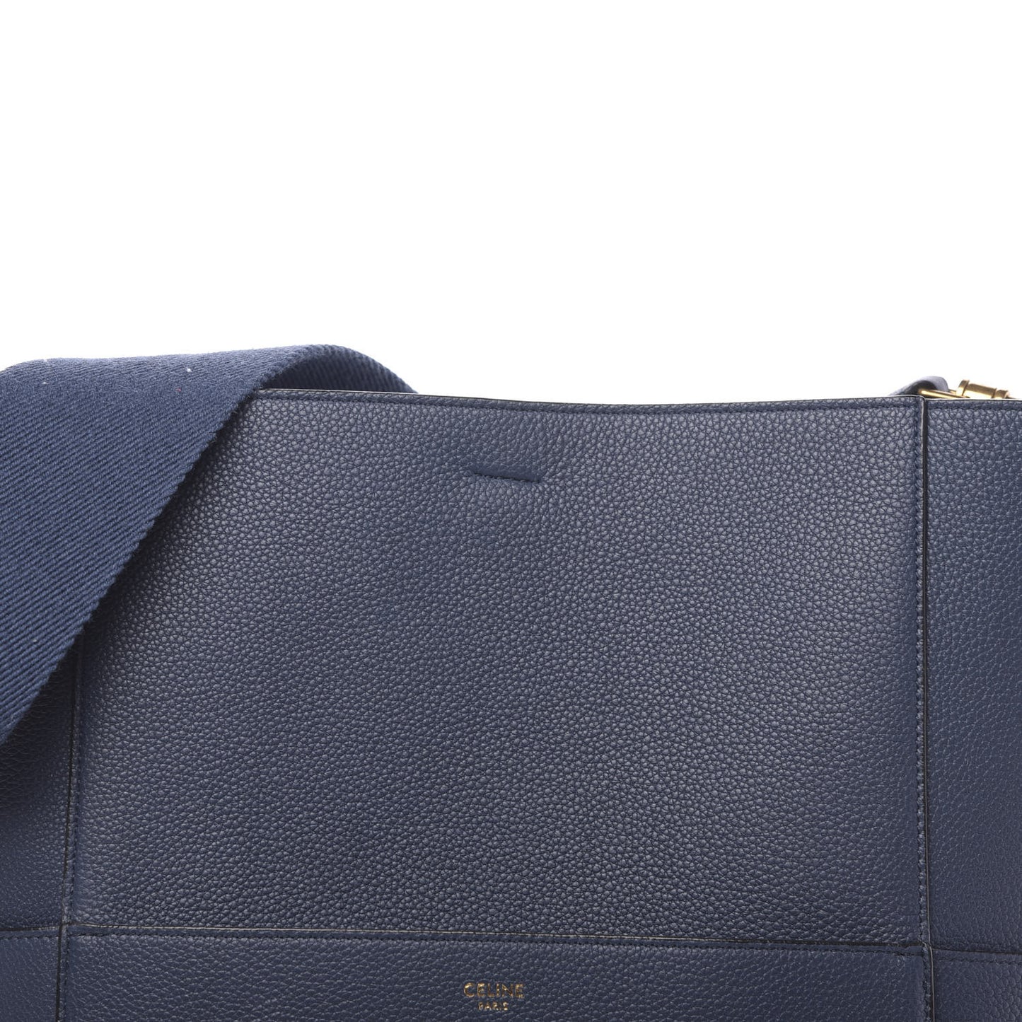 Soft Grained Calfskin Sangle Bucket Bag Deep Blue