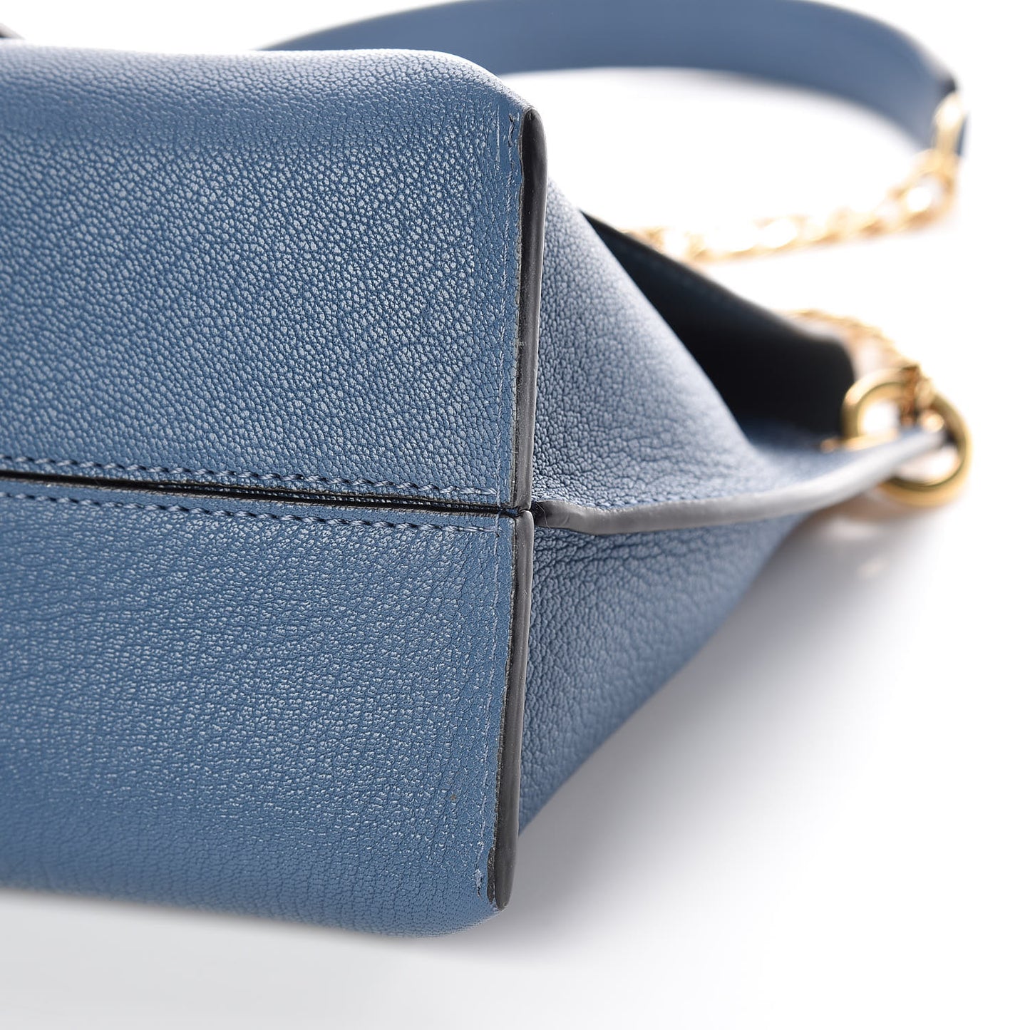 Goatskin Avenue Shoulder Bag Steel Blue
