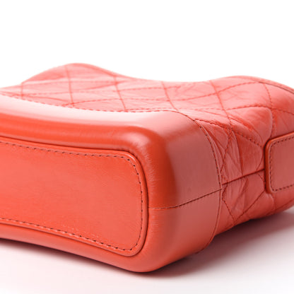 Chanel Aged Calfskin Quilted Small Gabrielle Hobo Red 7 of 13