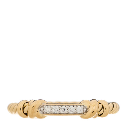 David Yurman 18K Yellow Gold Diamond Petite Helena Wrap Ring 54 7 1 of 4