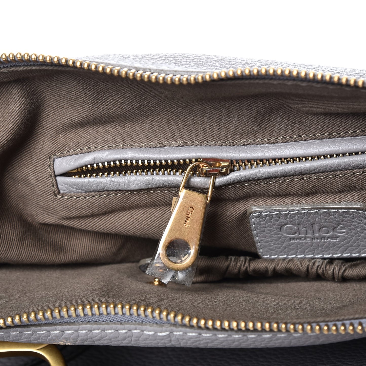Calfskin Large Marcie Satchel Cashmere Grey