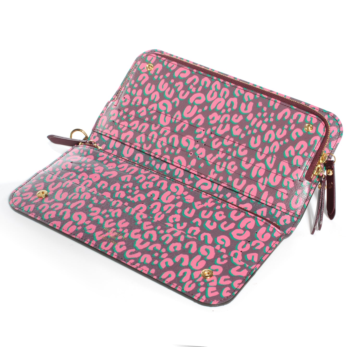 Monogram Leopard Insolite Wallet Rouge Fauviste