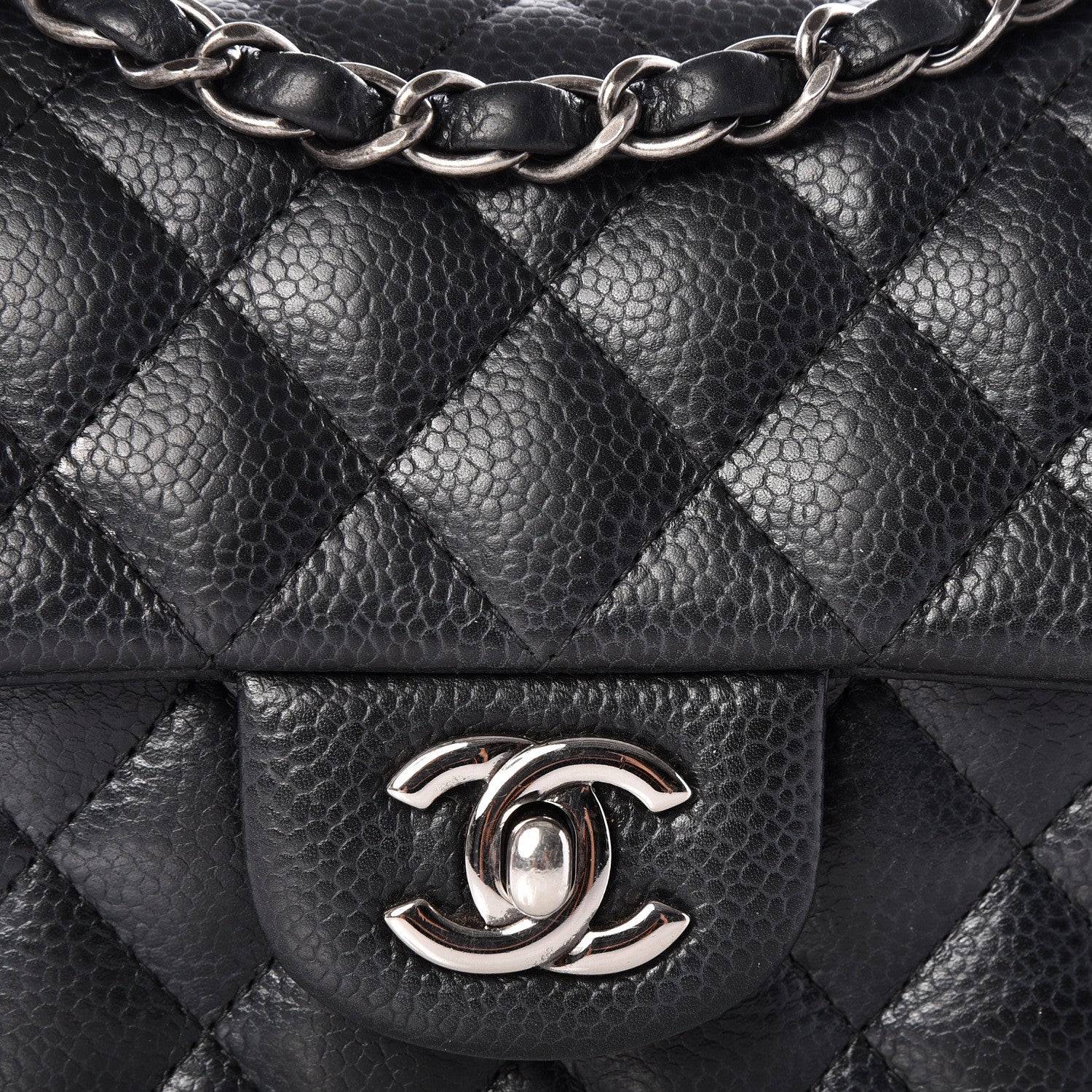 Chanel Caviar Quilted Mini Rectangular Flap Black 9 of 9