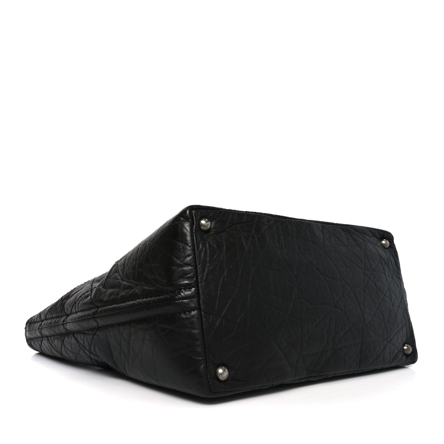 Chanel Aged Calfskin Small Shopping in Moscow Tote Black 4 of 10