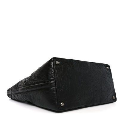 Chanel Aged Calfskin Small Shopping in Moscow Tote Black 4 of 10