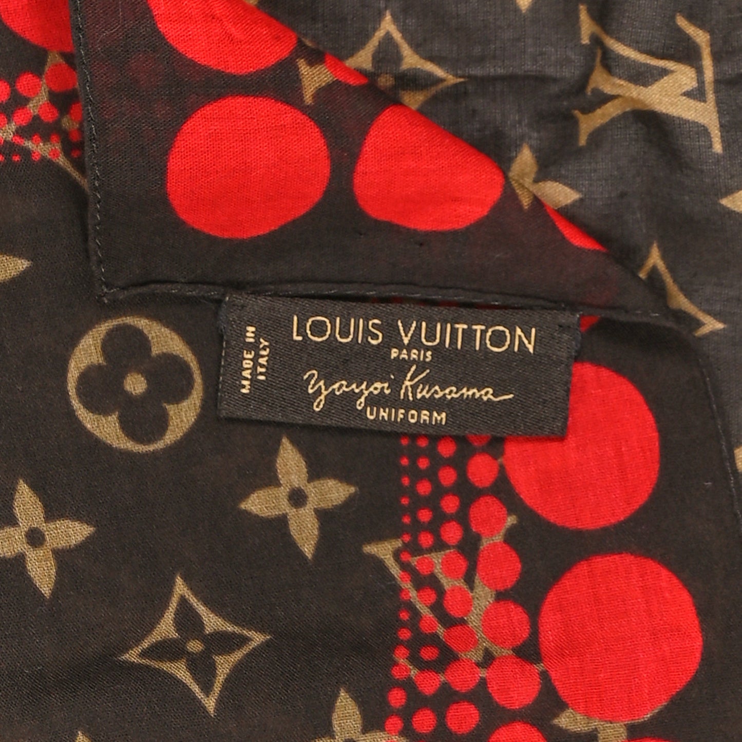 x YK Cotton Monogram Uniformes Scarf