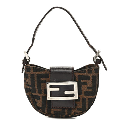 Fendi Zucca Mini Half Moon Baguette Tobacco 1 of 14