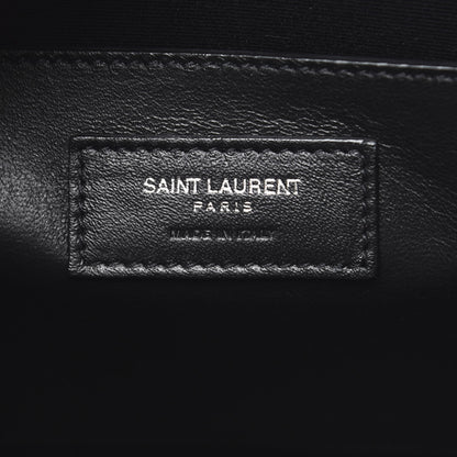 Saint Laurent Raffia Shiny Calfskin Large Uptown Tote Black 5 of 9