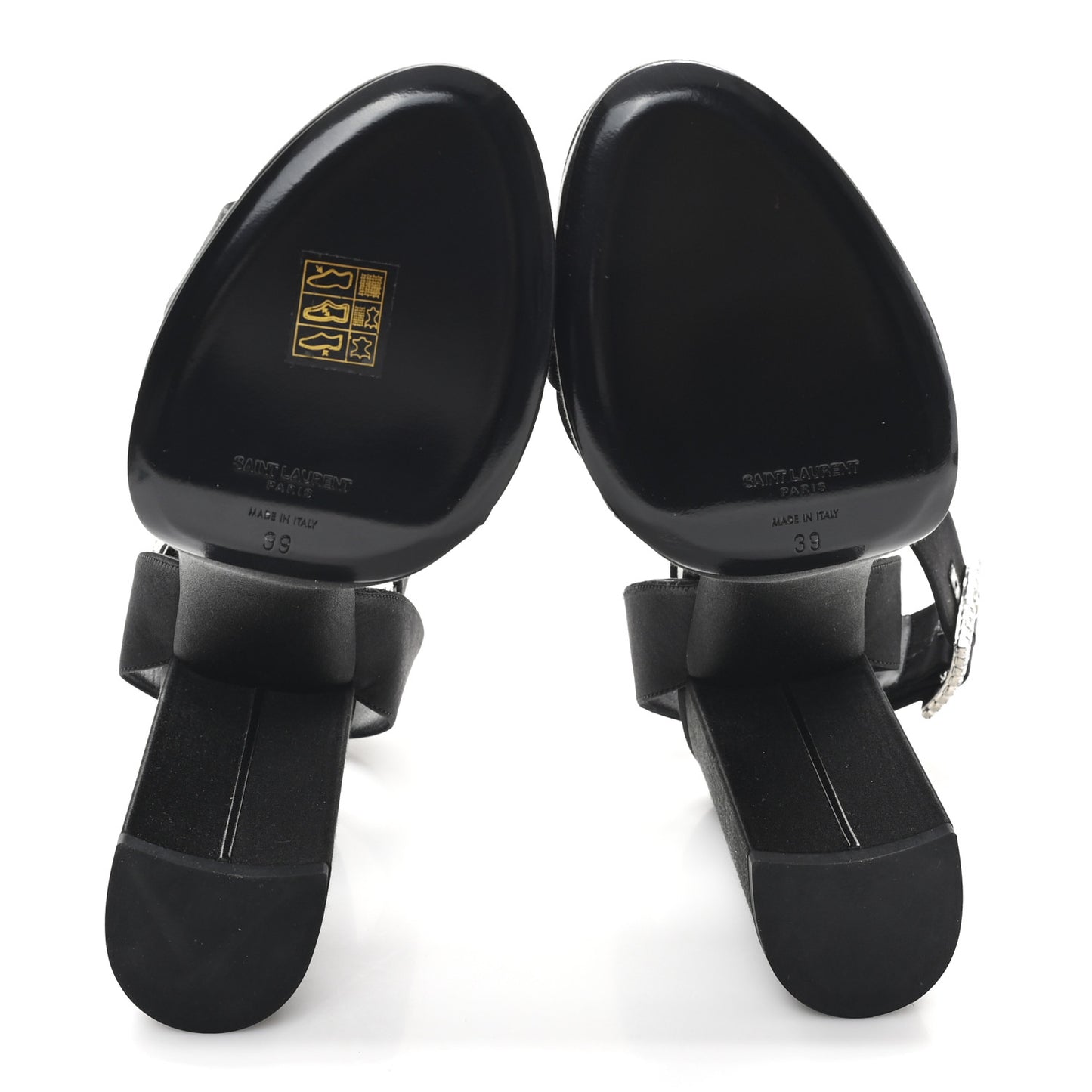Raso Regale Bianca 85 Platform Sandals 39 Black