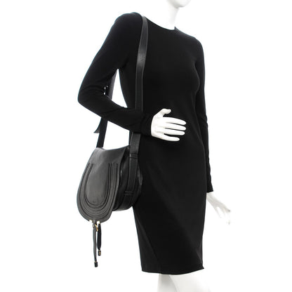 Chloe Calfskin Medium Marcie Round Crossbody Bag Black 2 of 9