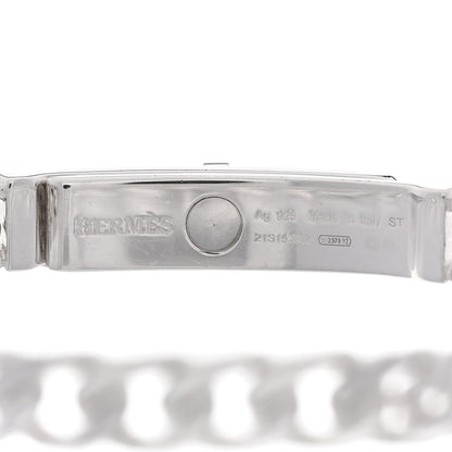 Hermes Sterling Silver TPM Kelly Gourmette Bracelet ST 3 of 3