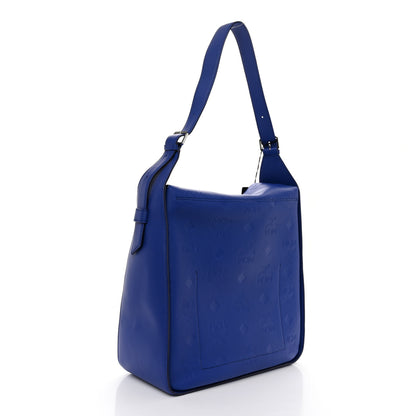 MCM Calfskin Ottomar Monogram Large Aren Flap Hobo Sodalite Blue 3 of 8