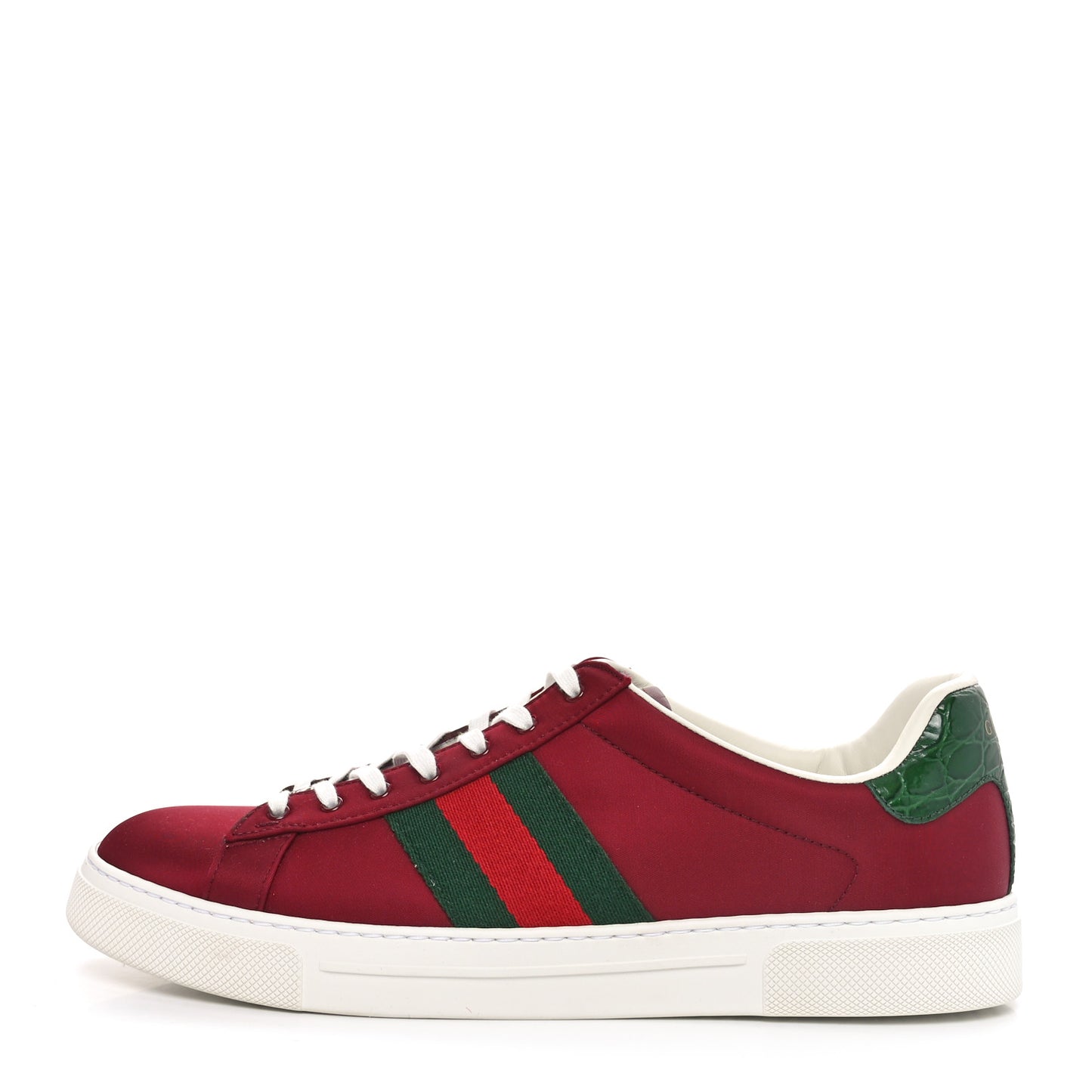 Econyl Nylon Diva Crocodile Web Mens Ace Sneakers 11 Rosso Ancora Vert