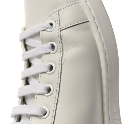 Gucci Calfskin Interlocking G Perforated Womens Ace Sneakers 37.5 White Grey Sky 9 of 9