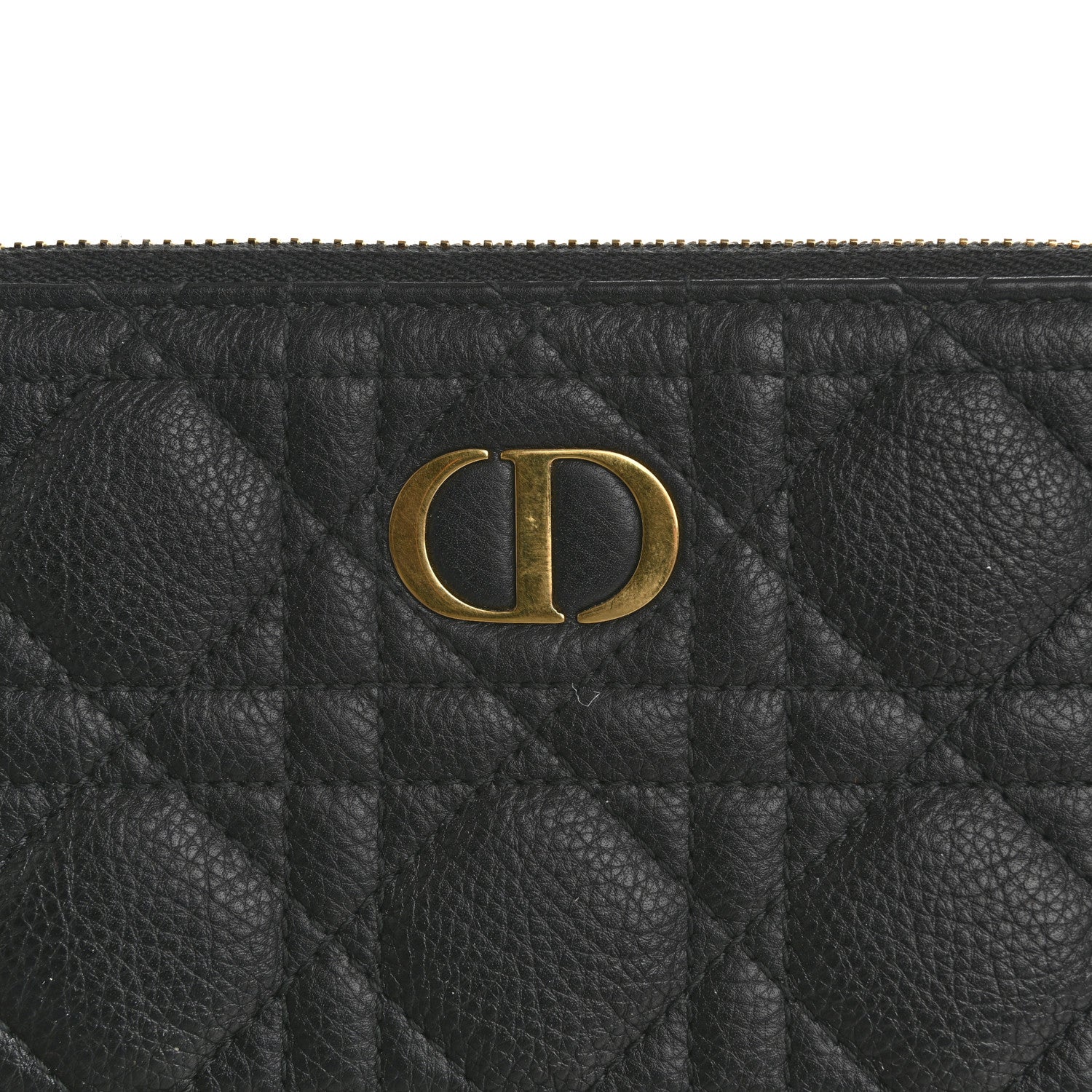 Christian Dior Supple Calfskin Cannage Medium Caro Daily Pouch Black 8 of 9
