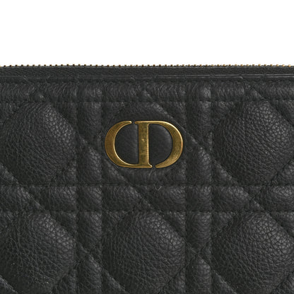 Christian Dior Supple Calfskin Cannage Medium Caro Daily Pouch Black 8 of 9