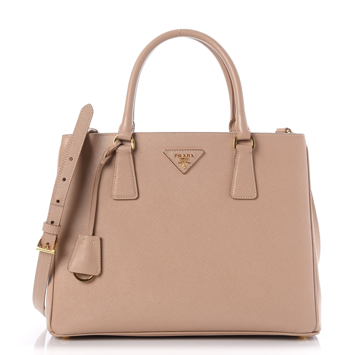 Saffiano Lux Medium Tote Cammeo