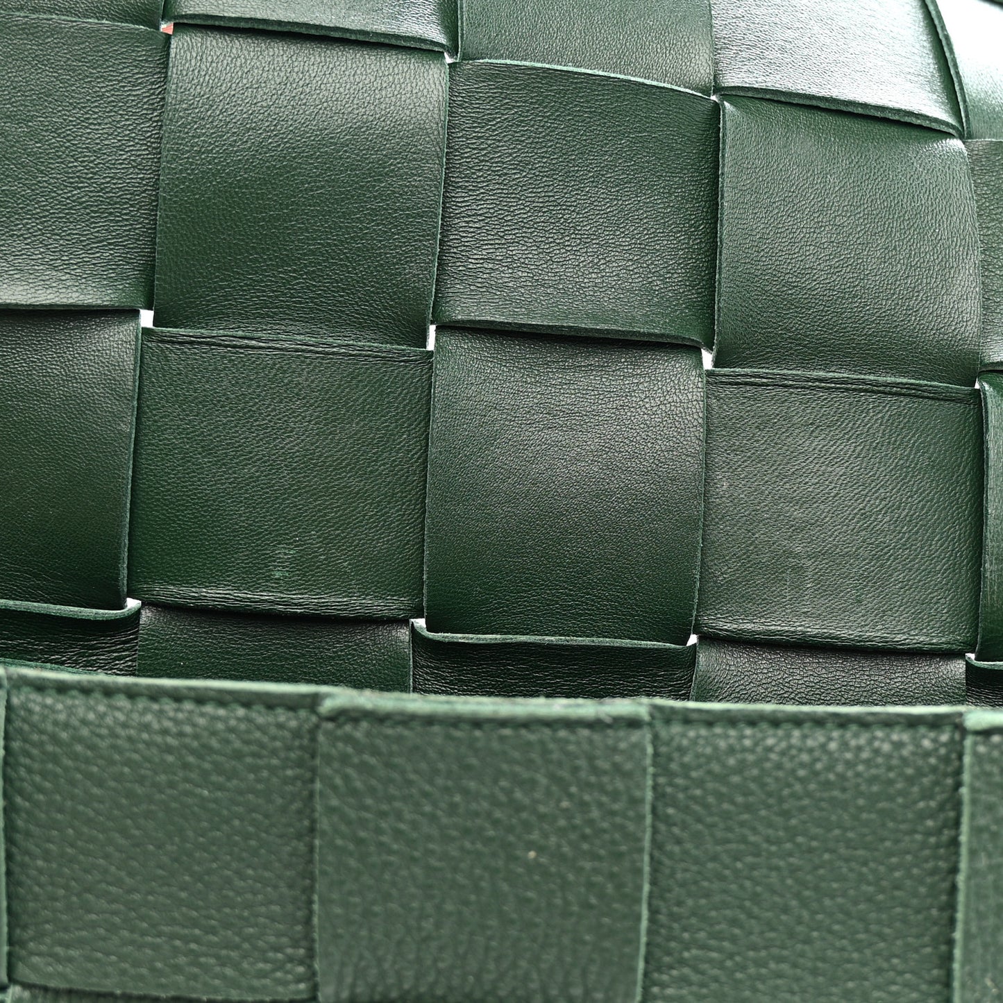 Grained Calfskin Maxi Intrecciato Cassette Crossbody Bag Raintree Green